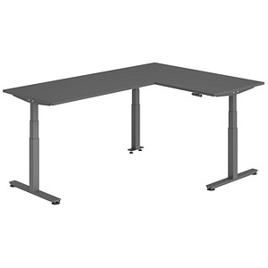 Hammerbacher Sitz-Steh-Schreibtisch VXDSM, elektrisch höhenverstellbar, 127cm (H), 240x160cm (BxT), graphit / graphit 4032062326930 Hammerbac 6 Stück