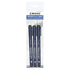 Tombow MONO drawing pen Fineliner-Set schwarz 1 Set
