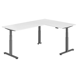 Hammerbacher Sitz-Steh-Schreibtisch VXDSM, elektrisch höhenverstellbar, 127cm (H), 240x160cm (BxT), weiß / graphit 4032062326985 Hammerbacher 6 Stück