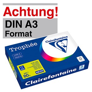3329680288209 - Kopierpapier Trophée 2882C neongrün A3 80g  3329680288209 500 Blatt