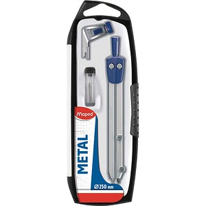 Maped Zirkelkasten 3-teilig Start schwarz/silber