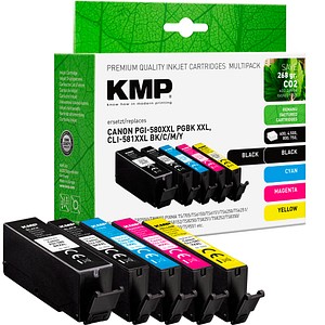 4011324001150 - 1x pigmentschwarz 1x schwarz 1x cyan 1x magenta 1x gelb Druckerpatronen kompatibel zu Canon PGI-580XXL PGBK CLI 581XXL BK C M Y 5er-Set 4011324001150 - 1x pigmentschwarz 1x schwarz 1x cyan 1x magenta 1x gelb Druckerpatronen kompatibel zu Canon PGI-580XXL PGBK CLI 581XXL BK C M Y 5er-Set
