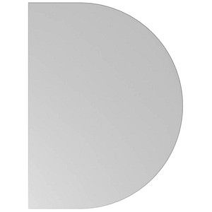 HAMMERBACHER Anbautisch höhenverstellbar XBA60 lichtgrau, grau halbrund 80,0 x 60,0 x 68,0 - 85,0 cm
