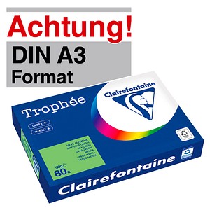 3329680188509 - Kopierpapier Trophee 1885C maigrün intensiv A3 80g  3329680188509 Clairefontaine