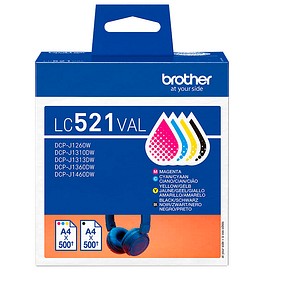 4977766842150 - LC521 Value Pack - 4-pack - black yellow cyan magenta - original - ink cartridge - Tintenpatrone Cyan