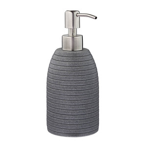 4052025908799 - Seifenspender 300 ml nachfüllbar Bad wc Küche Flüssigseifenspender Polyresin Edelstahlpumpe grau - Relaxdays 4052025908799 - Seifenspender 300 ml nachfüllbar Bad wc Küche Flüssigseifenspender Polyresin Edelstahlpumpe grau - Relaxdays