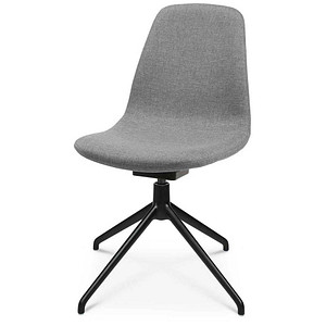 4014296848747 - Konferenzsessel Sitness Life 11 dreh- sitzhöhenverstellbar ohne Armlehnen B 460 x T 390 x H 450-480 mm 4-Fußgestell Alu schwarz-matt & Stoff hgrau 4014296848747 - Konferenzsessel Sitness Life 11 dreh- sitzhöhenverstellbar ohne Armlehnen B 460 x T 390 x H 450-480 mm 4-Fußgestell Alu schwarz-matt & Stoff hgrau