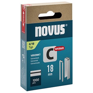 4009729081570 - 1000 novus Tackerklammern 4 18 Schmalrücken superhart 4 18