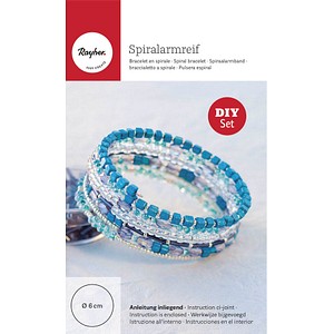 4006166409691 - Bastelset Spiralarmreif mit Perlen blau türkis 4006166409691 - Bastelset Spiralarmreif mit Perlen blau türkis