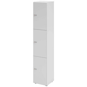 4032062314470 - HAMMERBACHER Schließfachschrank weiß lichtgrau V264L3 W 5 ZS 3 Schließfächer 400 x 420 x 2156 cm