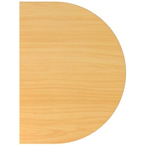 HAMMERBACHER Anbautisch höhenverstellbar XBA60 buche, silber halbrund 80,0 x 60,0 x 68,0 - 85,0 cm