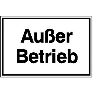 4044589031860 - Hinweisschild Außer Betrieb rechteck 250 x 150 cm 4044589031860 SafetyMarking