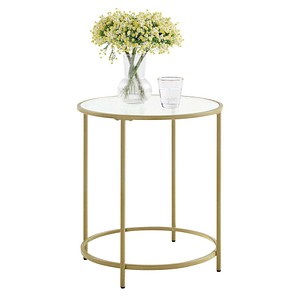 6955880340880 - Beistelltisch Glas gold 500 x 500 x 550 cm 6955880340880 VASAGLE 6955880340880 - Beistelltisch Glas gold 500 x 500 x 550 cm 6955880340880 VASAGLE