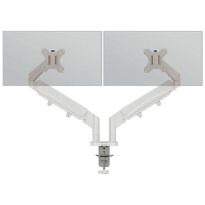 4002432134670 - LEITZ Monitor-Halterung Ergo 65370085 lichtgrau für 2 Monitore Tischklemme