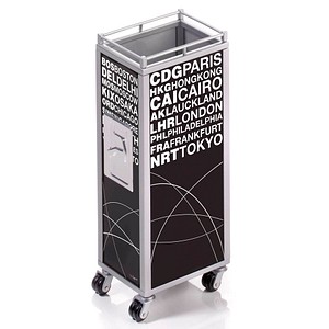 4024023164811 - Stiftehalter MINI TROLLEY schwarz weiß Metall 51 x 37 x 125 cm