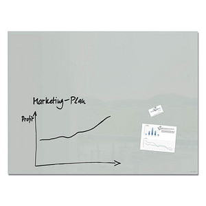 4004360812354 - SIGEL GL213 Glas Whiteboard Artverum grau 120x90 cm Magnetboard Magnettafel