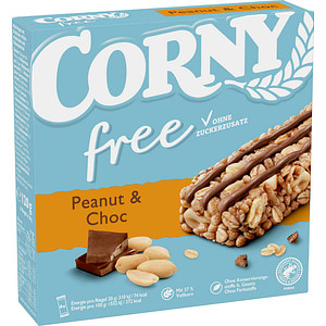 4011800000134 - Corny Müsliriegel FREE Peanut & Choc 6x20g 4011800000134 - Corny Müsliriegel FREE Peanut & Choc 6x20g