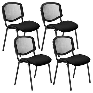 5901747156539 - 4 Besucherstühle Iso Ergo Mesh schwarz Stoff 5901747156539 4 Stück 5901747156539 - 4 Besucherstühle Iso Ergo Mesh schwarz Stoff 5901747156539 4 Stück