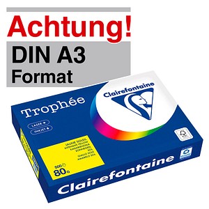 3329680188707 - Kopierpapier Trophee 1887C kanariengelb intensiv A3 80g 3329680188707 500 Stück 3329680188707 - Kopierpapier Trophee 1887C kanariengelb intensiv A3 80g 3329680188707 500 Stück