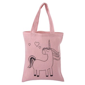 4006166172649 - Stofftasche mit Druck Stoff rosa 53984258