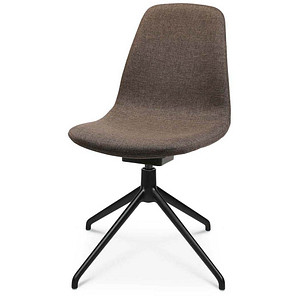 4014296848754 - Konferenzsessel Sitness Life 11 dreh- sitzhöhenverstellbar ohne Armlehnen B 460 x T 390 x H 450-480 mm 4-Fußgestell Alu schwarz-matt & Stoff braun 4014296848754 - Konferenzsessel Sitness Life 11 dreh- sitzhöhenverstellbar ohne Armlehnen B 460 x T 390 x H 450-480 mm 4-Fußgestell Alu schwarz-matt & Stoff braun