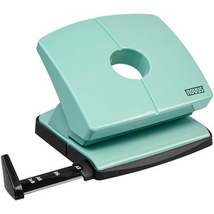 4009729079041 - Locher NOVUS B 220 bis zu 20 Blatt für A4 A5 A6 B5 B6 US 3x8 Folio Anschlagschiene Vollmetall & Kunststoff mellow-mint