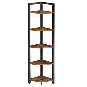 0194343033495 - Eckregal mit 5 Ablagen Bücherregal Aufbewahrungsregal multifunktional für Wohnzimmer Schlafzimmer Büro 30 x 30 x 150 cm Industrie-Design 0194343033495 - Eckregal mit 5 Ablagen Bücherregal Aufbewahrungsregal multifunktional für Wohnzimmer Schlafzimmer Büro 30 x 30 x 150 cm Industrie-Design