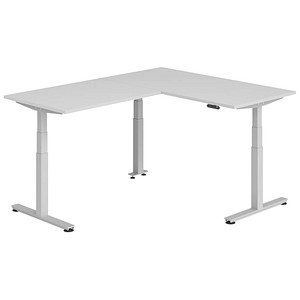 Hammerbacher Sitz-Steh-Schreibtisch VXDSM, elektrisch höhenverstellbar, 127cm (H), 200x160cm (BxT), grau / silber 4032062327487 Hammerbacher 6 Stück