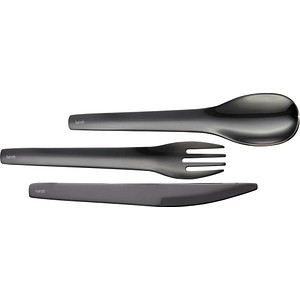 4019889141656 - Mehrweg-Besteckset TO-GO Kunststoff schwarz 1 Set