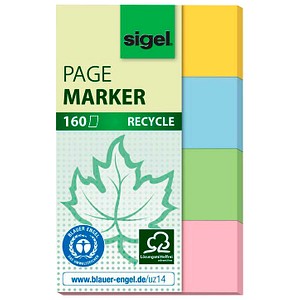 SIGEL RECYCLE Haftmarker farbsortiert 4x 40 Streifen SIGEL RECYCLE Haftmarker farbsortiert 4x 40 Streifen