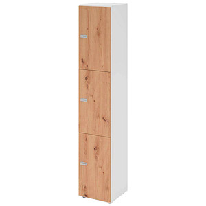 4032062314517 - HAMMERBACHER Schließfachschrank weiß asteiche V264L3 W R ZS 3 Schließfächer 400 x 420 x 2156 cm 4032062314517 - HAMMERBACHER Schließfachschrank weiß asteiche V264L3 W R ZS 3 Schließfächer 400 x 420 x 2156 cm