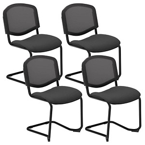 5901747157000 - Besucherstuhl Iso Ergo Mesh anthrazit schwarz ohne Armlehnen Freischwinger 5901747157000 4 Stück 5901747157000 - Besucherstuhl Iso Ergo Mesh anthrazit schwarz ohne Armlehnen Freischwinger 5901747157000 4 Stück