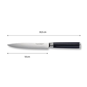 4260238060122 - Fleischmesser ECHTWERK schwarz Damaststahl Kochmesser Tranchiermesser Schinkenmesser aus hochwertigem Damaststahl 4260238060122 - Fleischmesser ECHTWERK schwarz Damaststahl Kochmesser Tranchiermesser Schinkenmesser aus hochwertigem Damaststahl