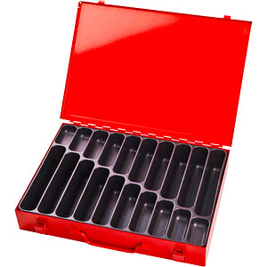 4050049886222 - Sortimentskoffer ADB leer 20-fache Einteilung abschließbar mit Griff B 330 x T 230 x H 50 mm Stahl & ABS-Kunststoff verkehrsrot RAL 3020 4050049886222 - Sortimentskoffer ADB leer 20-fache Einteilung abschließbar mit Griff B 330 x T 230 x H 50 mm Stahl & ABS-Kunststoff verkehrsrot RAL 3020