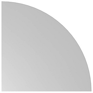 HAMMERBACHER Verbindungsplatte VXBE91 lichtgrau, weiß dreieckig 80,0 x 80,0 x 2,5 cm