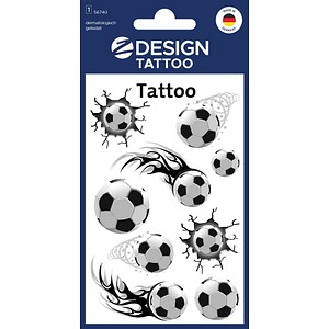 4004182567401 - 10 x Kids Tattoos Fußball 9 Motive bunt 1 Bogen 4004182567401 - 10 x Kids Tattoos Fußball 9 Motive bunt 1 Bogen