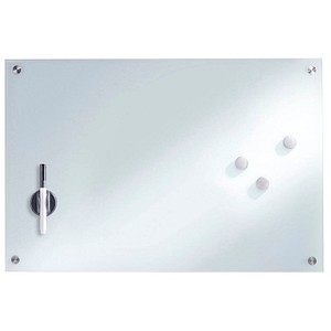 4003368116600 - Glas-Magnettafeln Glas-Memoboard weiß 60x40cm 600 x 400 cm bruchfestes Glas Rückseite Metall weiß