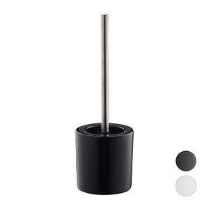 4052025944810 - Relaxdays WC Garnitur Keramik runder Klobürsten-Halter wechselbarer Bürstenkopf Bad-Set HxD 385 x 125 cm schwarz 4052025944810 - Relaxdays WC Garnitur Keramik runder Klobürsten-Halter wechselbarer Bürstenkopf Bad-Set HxD 385 x 125 cm schwarz