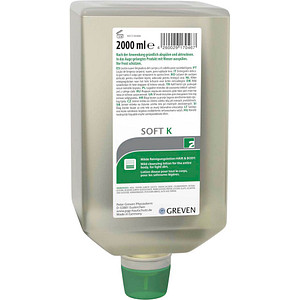 4260029170467 - Peter Greven GREVEN® SOFT K Reinigungslotion parfümiert Bei leichten und mittleren Verschmutzungen 2 Liter - Weichflasche 4260029170467 - Peter Greven GREVEN® SOFT K Reinigungslotion parfümiert Bei leichten und mittleren Verschmutzungen 2 Liter - Weichflasche