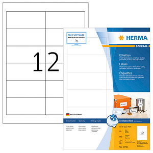 4008705107815 - HERMA Inkjet-Etiketten weiß 97x423mm Special A4 VE=960 Stück