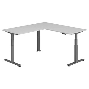 Hammerbacher Sitz-Steh-Schreibtisch VXDSM, elektrisch höhenverstellbar, 127cm (H), 200x180cm (BxT), grau / graphit 4032062326763 Hammerbacher 6 Stück