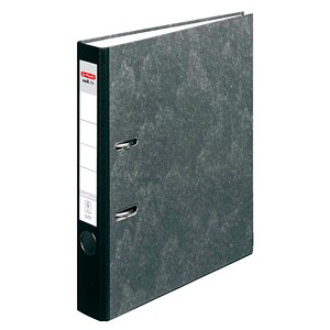 herlitz maX.file nature Wolkenmarmor-Papier Ordner schwarz marmoriert Karton 5,0 cm DIN A4, 1 St.