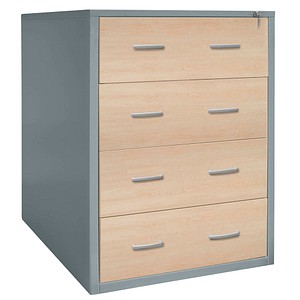 4260090172742 - Hängeregistraturschrank ahorn silber 4 Schubladen 111019 4260090172742 Gürkan 4260090172742 - Hängeregistraturschrank ahorn silber 4 Schubladen 111019 4260090172742 Gürkan