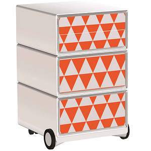 PAPERFLOW easyBox Colour Rollcontainer weiß, bunt 60155 4 Auszüge 39,0 x 43,6 x 64,2 cm