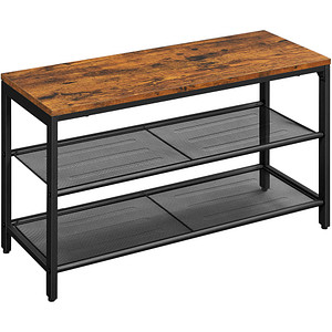 0194343231372 - Schuhregal Vasagle Braun Schwarz Metall Holzwerkstoff Vintage 80x445x30 cm Typenauswahl Garderobe Schuhaufbewahrung Schuhregale 0194343231372 - Schuhregal Vasagle Braun Schwarz Metall Holzwerkstoff Vintage 80x445x30 cm Typenauswahl Garderobe Schuhaufbewahrung Schuhregale