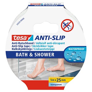 tesa Anti-Rutsch-Band Bad und Dusche  transparent 25,0 mm x 5,0 m