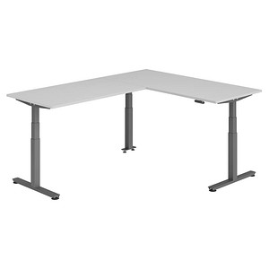 Hammerbacher Sitz-Steh-Schreibtisch VXDSM, elektrisch höhenverstellbar, 127cm (H), 240x180cm (BxT), grau / graphit 4032062326688 Hammerbacher 7 Stück