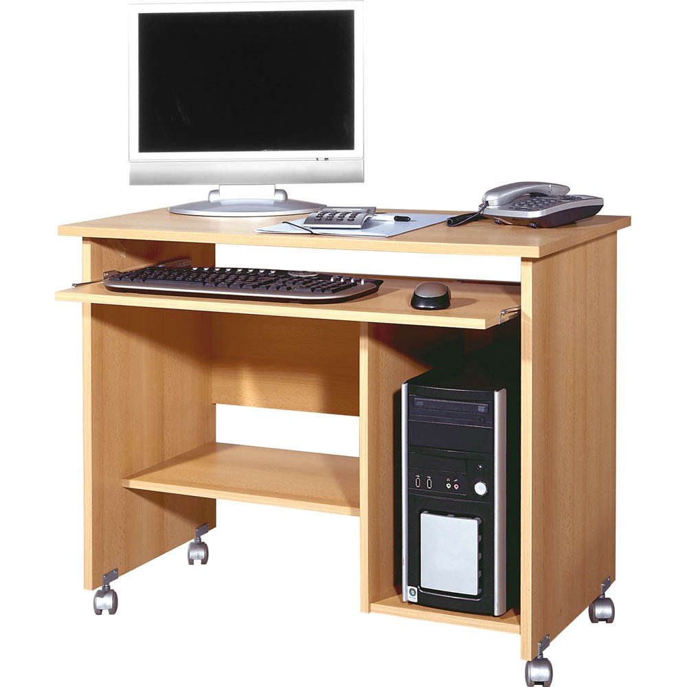 GERMANIA PC-Tisch mit buche Rollen discount office x 72,0 cm 90,0 48,0 x 