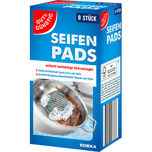 GUT&GÜNSTIG Seifen Pads Stahlwolle, 8 St.