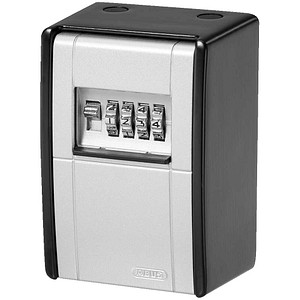 ABUS KeyGarage 787 BIG  Schlüsseltresor silber mit 2 Haken, Zahlenschloss, 8,4 x 6,2 x 12,0 cm, 1 St.